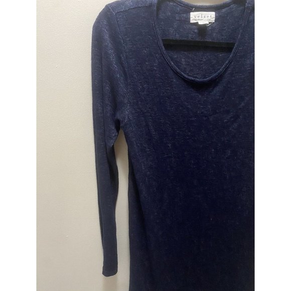 Velvet By Graham Spencer Sweater Dress Blue EUC Size Small - Picture 3 of 5